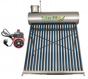 PACHET Panou Solar 325L Apă Caldă, Inox, 6+ Persoane + Pompă ridicare presiune panou solar
