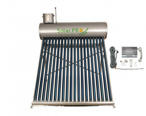 PACHET Panou Solar INOX 195 litri plus Controler solar M8