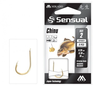 Carlige Legate - Sensual - Chinu Nr 6 G - Fir: 0.20Mm - 70Cm - 8Buc