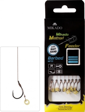 Method Feeder Rig - Bait Band - Carlig Nr.6/ Fir Textil 0.16Mm/10Cm - 8Buc