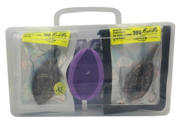 Box 10 Monturi Method Feeder XL cu Matrita si Valigeta