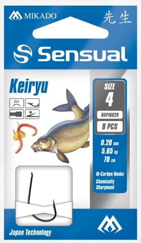 Carlige Legate Sensual - Keiryu No 12 Bn / Fir: 0.12Mm/70Cm - 8Buc - Img 3