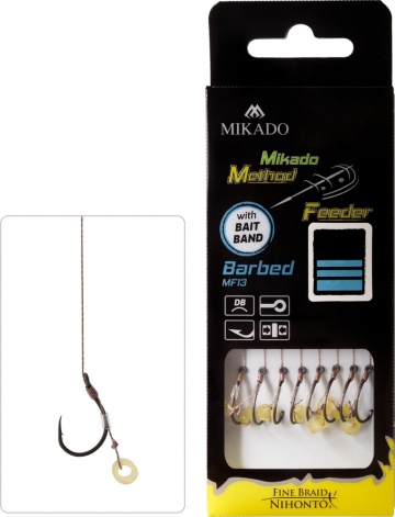 Method Feeder Rig - Bait Band - Carlig Nr.4/ Fir Textil 0.16Mm/10Cm - 8Buc - Img 1