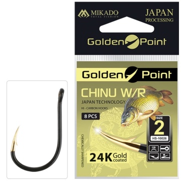Carlige Golden Point Chinu W/R Nr.2 Gb 8Buc