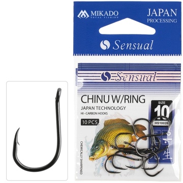 Carlige Sensual - Chinu W/Ring Nr. 6 Black N. 10Buc