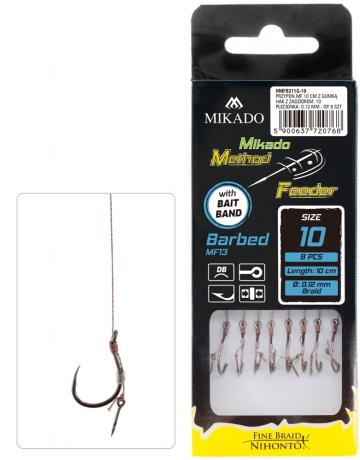 Method Feeder Rig - Ac De Momeala - Carlig Nr.12 / Fir Textil 0.12Mm/10Cm - 8Buc - Img 1