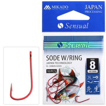 Carlige Sensual - Sode W/Ring Nr. 10 Red 10Buc