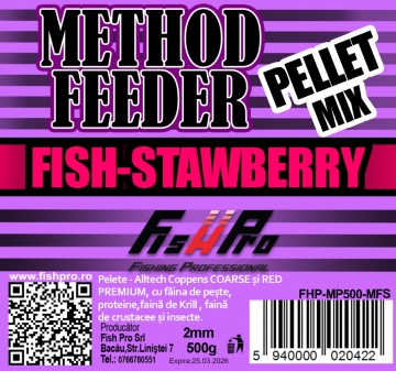 Pelete Method Feeder Pellet 500G Fish-Strawberry