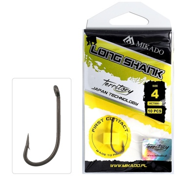 Carlige Territory - Long Shank Nr. 4 - Teflon Coated - 10Buc