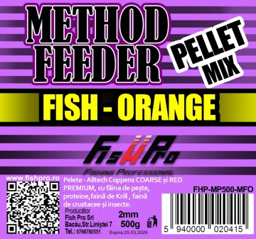Pelete Method Feeder Pellet 500G Fish-Orange