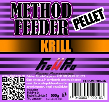 Pelete Method Feeder Pellet 500G Krill - Img 2