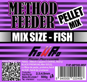 Pelete Method Feeder Pellet 500G Mix Size-Fish