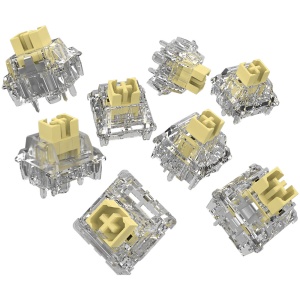 Set 55 contacte personalizate AQIRYS - HaiMu Crystal Yellow (Super Silent) - Img 5