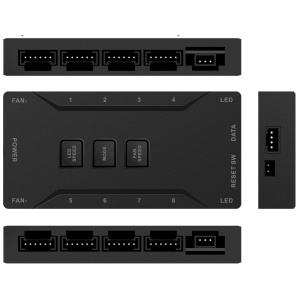 Kit 3 ventilatoare 120 mm RGB cu telecomanda si controller AQIRYS Libra - Img 3