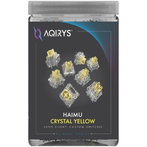 Set 55 contacte personalizate AQIRYS - HaiMu Crystal Yellow (Super Silent) - Img 3