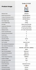 CREALITY ENDER-3 V3 SE 3D PRINTER FDM - Img 5