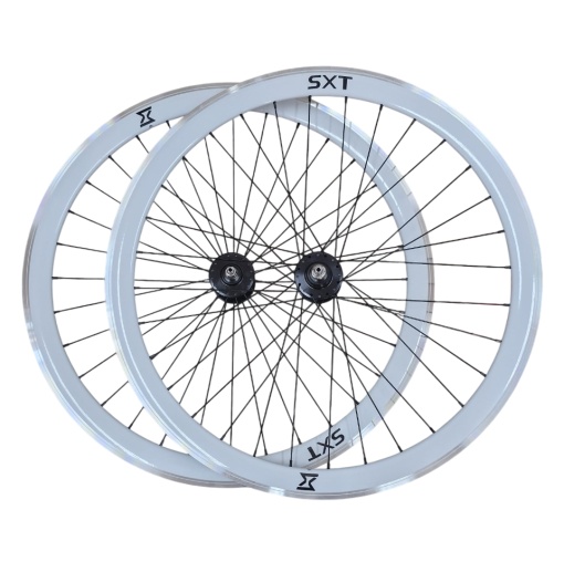 Set Roti Single Speed/Fixie SXT 700-32H 40 mm Alb