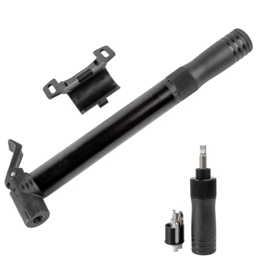 Pompa Mini M-WAVE CTP cu MiniTool Negru Aluminiu