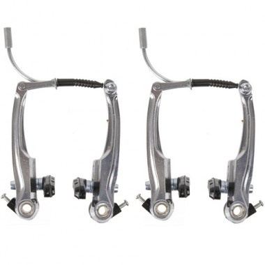 Set V-Brake Aluminiu M-WAVE ( F+R ) Silver 113 mm