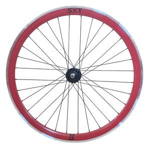 Roata Spate Single Speed/Fixie SXT 700-32H 40 mm Rosu - Img 1