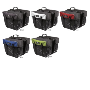 Geanta Portbagaj 2 Piese M-WAVE "AMSTERDAM DOUBLE" Negru/Verde - Img 2