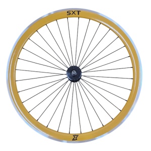 Roata Fata Single Speed/Fixie SXT 700-32H 40 mm Portocaliu - Img 1
