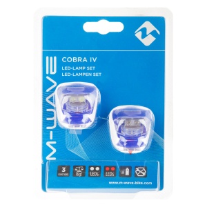 Set Flash cu Baterii M-WAVE COBRA IV - Albastru - Img 2