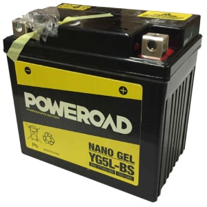 Baterie moto cu GEL 12V 5Ah, Yucell YG5L-BS