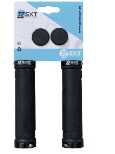 Mansoane MTB SXT ZN-005 - 130 mm Lock-On Dublu Negru - Img 1