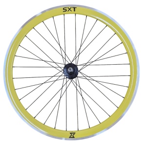 Roata Spate Single Speed/Fixie SXT 700-32H 40 mm Galben - Img 1