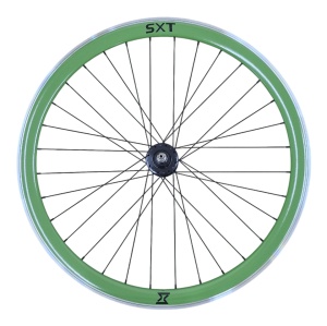 Roata Spate Single Speed/Fixie SXT 700-32H 40 mm Verde - Img 1