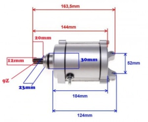 Electromotor atv Bashan, Honda CG125/150 (9 dinti) - Img 2
