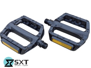 Pedale Aluminiu SXT BLACK FLAT 9/16 Negru