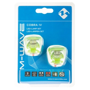 Set Flash cu Baterii M-WAVE COBRA IV - Verde - Img 2