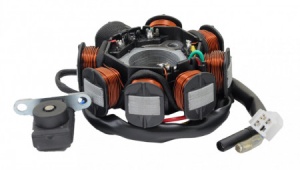Stator GY6 125cc (8 bobine+senzor scanteie, 5 fire)
