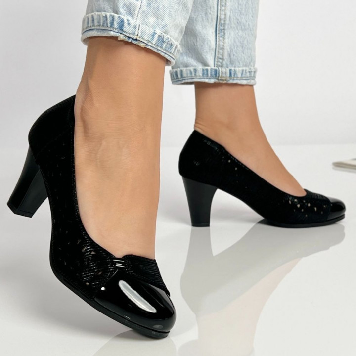 Pantofi cu toc Sorina Negru