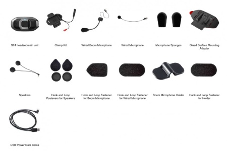 SF4 DUPLA CSOMAG HD-hangszórókkal, 4-résztvevős Bluetooth kapcsolat - Img 6