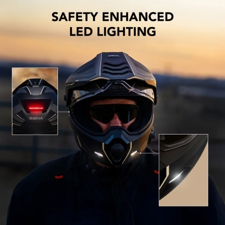 OUTLANDER - Dual Sport bukósisak integrált MESH kommunikációs rendszerrel - Img 9