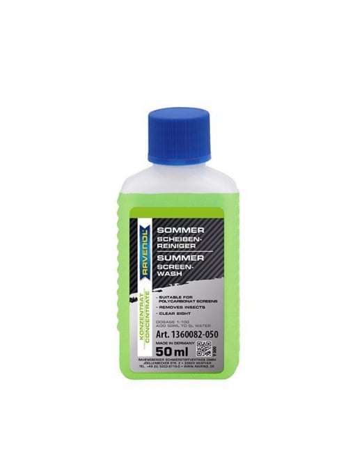 Lichid parbriz concentrat pentru vara RAVENOL 1:100, mere, 50 ml