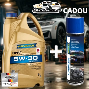 RAVENOL RNV 5W-30 RN17 5 L, 1111114-005, CADOU Spray cu spumă de curățare - ulei motor sintetic, MB-Freigabe 226.52, Renault RN17