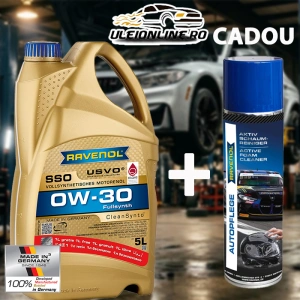 RAVENOL SSO SAE 0W-30 USVO 5 L (aktion), CADOU Spray cu spumă de curățare - ulei motor integral sintetic, VW 502 00, 505 00,BMW Longlife-98, MB-Freigabe 229.5, VOLVO VCC 95200356, Renault RN0710