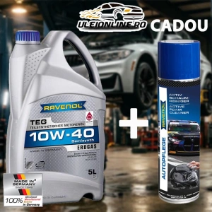 RAVENOL TEG 10W-40 5L – CADOU Spray cu spumă de curățare - Ulei motor pentru motoare pe gaz