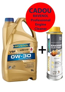 RAVENOL VSF SAE 0W-30 USVO 5 L ,Ulei motor,FORD WSS-M2C950-A,Jaguar Land Rover STJLR.03.5007,VWC 53035 + CADOU Engine Cleaner