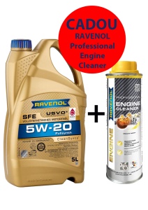 RAVENOL SFE SAE 5W-20 USVO 5 L,Ulei motor, Ford WSS-M2C948-B,API SN Plus,Ford WSS-M2C925-A/WSS-M2C930-A,Ford WSS-M2C930-B + CADOU Engine Cleaner