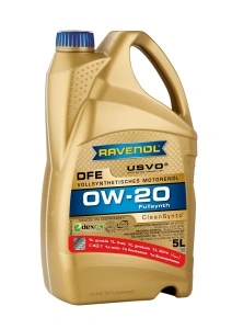 RAVENOL DFE SAE 0W-20 USVO 5 L (aktion), ulei motor integral sintetic - Chrysler MS-13340, MS-6395, Ford WSS-M2C947-A, WSS-M2C947-B1