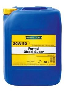 RAVENOL Formel Diesel Super SAE 20W-50 20 L - Ulei motor - MAN 271, MB 228.1, VOLVO VDS, VW 505 00, Allison C4, Caterpillar TO-2