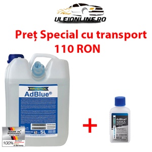 Pachet RAVENOL AdBlue® 5 L + RAVENOL curatare AdBlue® cu transport inclus