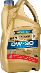 RAVENOL SSO SAE 0W-30 USVO 5 L (aktion), ulei motor integral sintetic, VW 502 00, 505 00,BMW Longlife-98, MB-Freigabe 229.5, VOLVO VCC 95200356, Renault RN0710