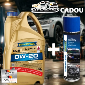 RAVENOL ECS SAE 0W-20 USVO 5 L (Aktion), CADOU Spray cu spumă de curățare- ulei motor integral sintetic masini hibride, Chrysler MS-6395, Fiat 9.55535-DSX, Ford WSS-M2C952-A1,WSS-M2C947-A