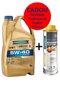 RAVENOL VST SAE 5W-40 USVO integral sintetic 5 L,Ulei motor,BMW Longlife-01,MB-Freigabe 229.5,Renault RN0700/RN0710 + CADOU Engine Cleaner